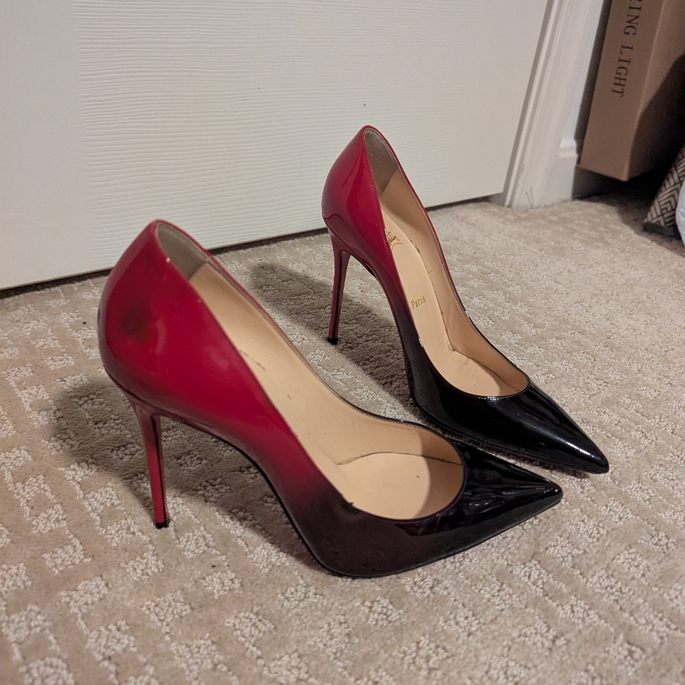 Red Black Ombre Christian Loubatin 37.5